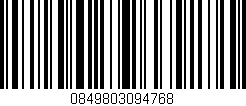Código de barras (EAN, GTIN, SKU, ISBN): '0849803094768'