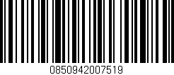Código de barras (EAN, GTIN, SKU, ISBN): '0850942007519'