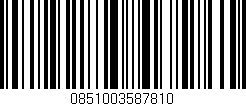 Código de barras (EAN, GTIN, SKU, ISBN): '0851003587810'