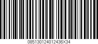 Código de barras (EAN, GTIN, SKU, ISBN): '085130124012436X34'