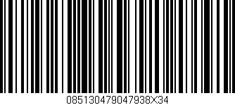 Código de barras (EAN, GTIN, SKU, ISBN): '085130479047938X34'