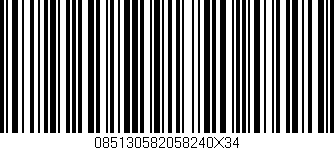 Código de barras (EAN, GTIN, SKU, ISBN): '085130582058240X34'