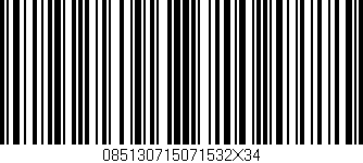Código de barras (EAN, GTIN, SKU, ISBN): '085130715071532X34'