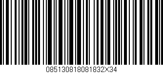 Código de barras (EAN, GTIN, SKU, ISBN): '085130818081832X34'