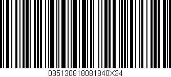 Código de barras (EAN, GTIN, SKU, ISBN): '085130818081840X34'