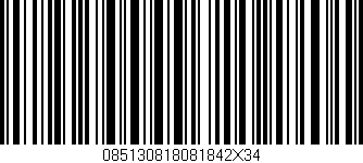 Código de barras (EAN, GTIN, SKU, ISBN): '085130818081842X34'