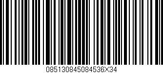Código de barras (EAN, GTIN, SKU, ISBN): '085130845084536X34'