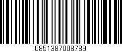 Código de barras (EAN, GTIN, SKU, ISBN): '0851387008789'