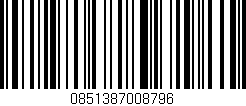 Código de barras (EAN, GTIN, SKU, ISBN): '0851387008796'