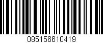 Código de barras (EAN, GTIN, SKU, ISBN): '085156610419'