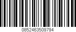 Código de barras (EAN, GTIN, SKU, ISBN): '0852463509794'