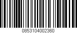 Código de barras (EAN, GTIN, SKU, ISBN): '0853104002360'