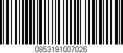 Código de barras (EAN, GTIN, SKU, ISBN): '0853191007026'