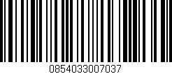 Código de barras (EAN, GTIN, SKU, ISBN): '0854033007037'
