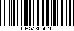 Código de barras (EAN, GTIN, SKU, ISBN): '0854436004718'