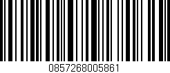 Código de barras (EAN, GTIN, SKU, ISBN): '0857268005861'