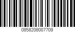 Código de barras (EAN, GTIN, SKU, ISBN): '0858208007709'