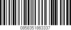 Código de barras (EAN, GTIN, SKU, ISBN): '0858351863337'