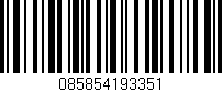Código de barras (EAN, GTIN, SKU, ISBN): '085854193351'