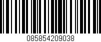 Código de barras (EAN, GTIN, SKU, ISBN): '085854209038'