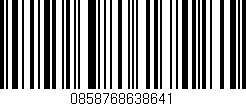 Código de barras (EAN, GTIN, SKU, ISBN): '0858768638641'