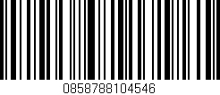 Código de barras (EAN, GTIN, SKU, ISBN): '0858788104546'