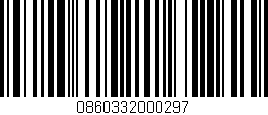 Código de barras (EAN, GTIN, SKU, ISBN): '0860332000297'