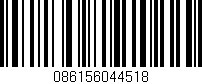 Código de barras (EAN, GTIN, SKU, ISBN): '086156044518'
