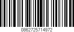 Código de barras (EAN, GTIN, SKU, ISBN): '0862725714972'