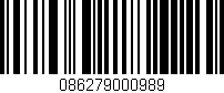 Código de barras (EAN, GTIN, SKU, ISBN): '086279000989'