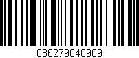 Código de barras (EAN, GTIN, SKU, ISBN): '086279040909'