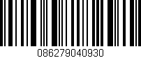 Código de barras (EAN, GTIN, SKU, ISBN): '086279040930'