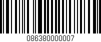 Código de barras (EAN, GTIN, SKU, ISBN): '086380000007'