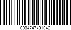 Código de barras (EAN, GTIN, SKU, ISBN): '0864747431042'