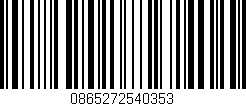 Código de barras (EAN, GTIN, SKU, ISBN): '0865272540353'