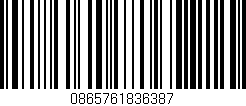 Código de barras (EAN, GTIN, SKU, ISBN): '0865761836387'