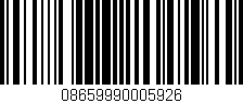 Código de barras (EAN, GTIN, SKU, ISBN): '08659990005926'
