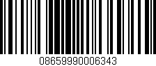 Código de barras (EAN, GTIN, SKU, ISBN): '08659990006343'