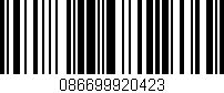 Código de barras (EAN, GTIN, SKU, ISBN): '086699920423'