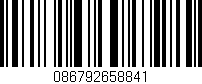 Código de barras (EAN, GTIN, SKU, ISBN): '086792658841'