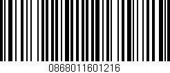 Código de barras (EAN, GTIN, SKU, ISBN): '0868011601216'