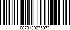 Código de barras (EAN, GTIN, SKU, ISBN): '0870133076377'