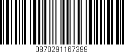 Código de barras (EAN, GTIN, SKU, ISBN): '0870291167399'