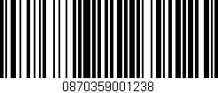 Código de barras (EAN, GTIN, SKU, ISBN): '0870359001238'