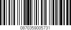 Código de barras (EAN, GTIN, SKU, ISBN): '0870359005731'