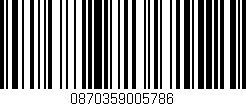 Código de barras (EAN, GTIN, SKU, ISBN): '0870359005786'