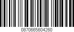 Código de barras (EAN, GTIN, SKU, ISBN): '0870665604260'