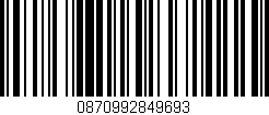Código de barras (EAN, GTIN, SKU, ISBN): '0870992849693'