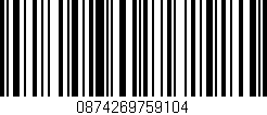 Código de barras (EAN, GTIN, SKU, ISBN): '0874269759104'