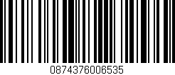 Código de barras (EAN, GTIN, SKU, ISBN): '0874376006535'